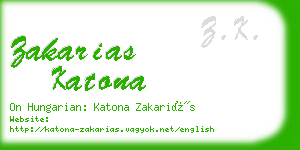zakarias katona business card